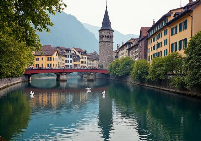 Charmante Altstadt von Luzern am Vierwaldstättersee